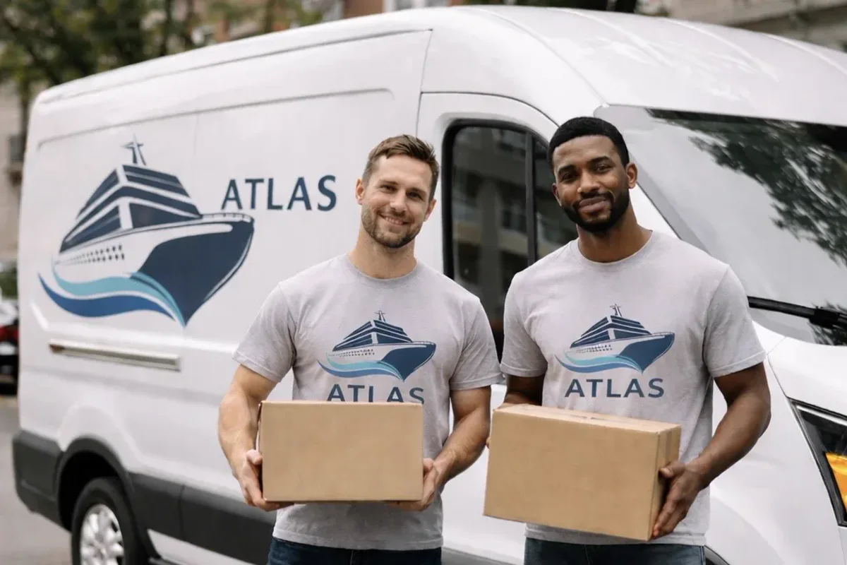 Atlas cargo vessel at port